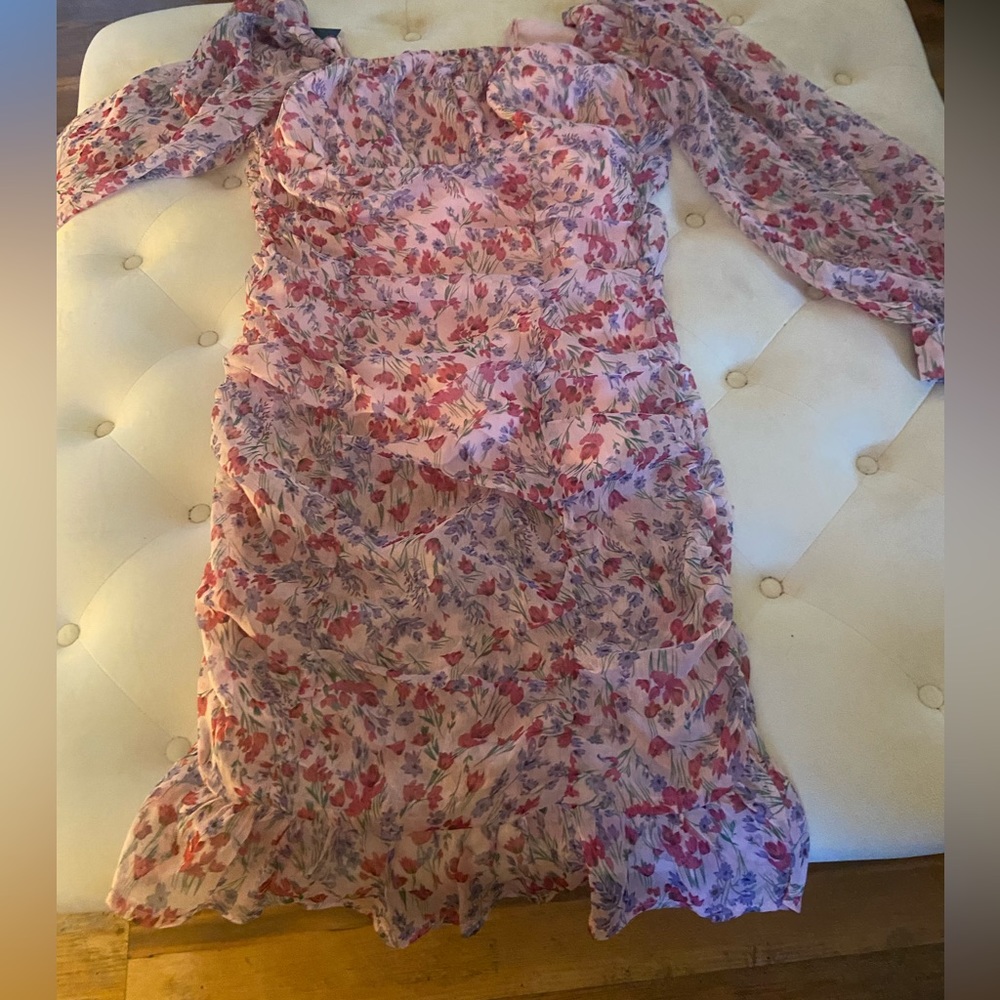 Emily Bazar Pink Floral Dress
